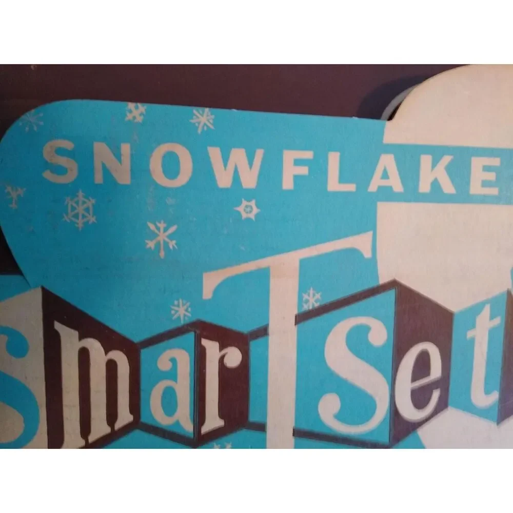 Indiana Glass Snowflake Smartset Snack Set Vintage Atomic Hinde & Daucn 1960s
